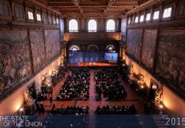 Salone dei Cinquecento during the The State of the Union Address by Martin Scheinin
