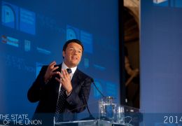 Matteo Renzi on May 9 in the Salone dei 500