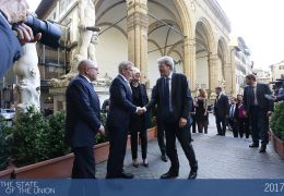 Paolo Gentiloni and Renaud Dehousse, Palazzo Vecchio- SoU2017