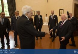 President Sergio Mattarella and President Michael D. Higgins, Badia Fiesolana - SOU2018