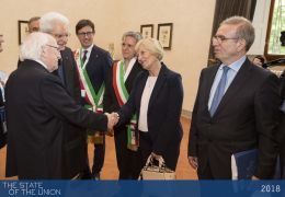 President Sergio Mattarella, President Michael D. Higgins, Dario Nardella and Vincenzo Grassi, Badia Fiesolana - SOU2018