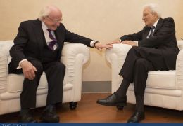 President Sergio Mattarella and President Michael D. Higgins, Badia Fiesolana - SOU2018